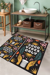 Mijölnir Juego de alfombrillas de baño Snake Trinket Multicolor